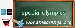 WordMeaning blackboard for special olympics
